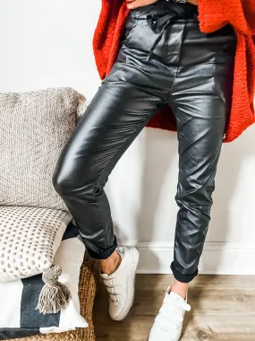 Faux Leather Magic Pants