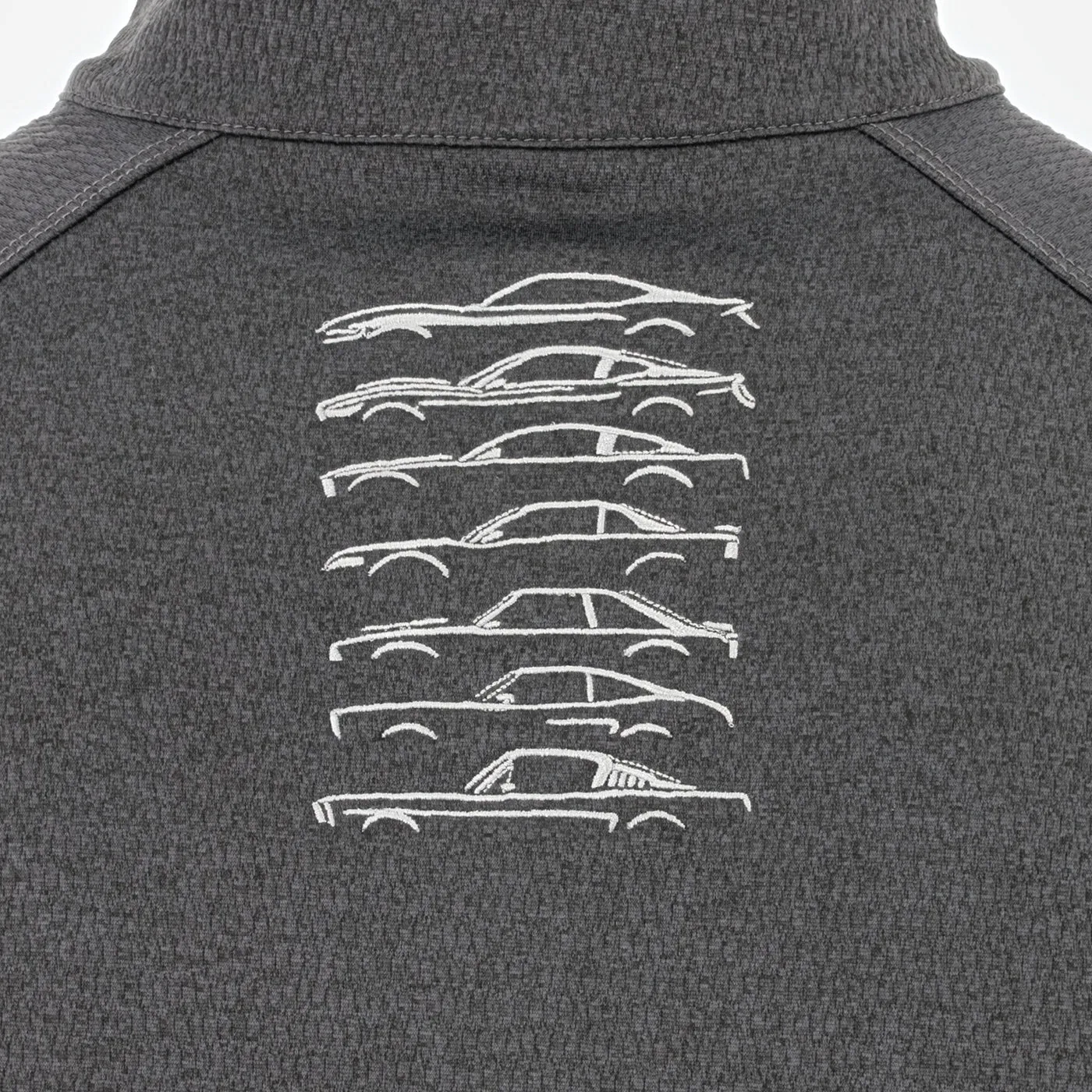 Ford Mustang History Diamond Heather Fleece 1/4 Zip Pullover