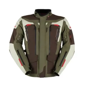 Furygan Voyager 3C Laminated Waterproof Motorcycle Jacket, Coffee-Pearl-Khaki