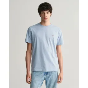 GANT Pure Cotton Regular Fit Shield T-Shirt 2003184 Dove Blue