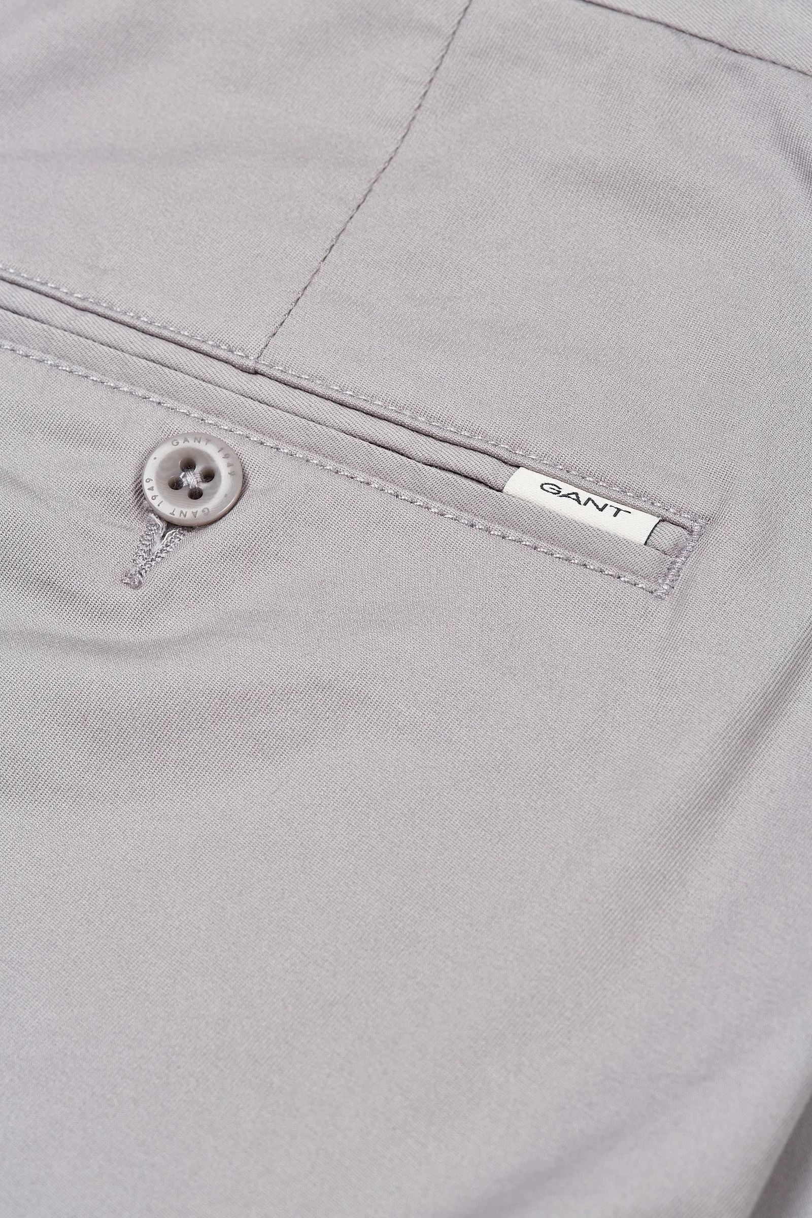 GANT - Slim Fit, Mid Rise Chinos, Mid Grey