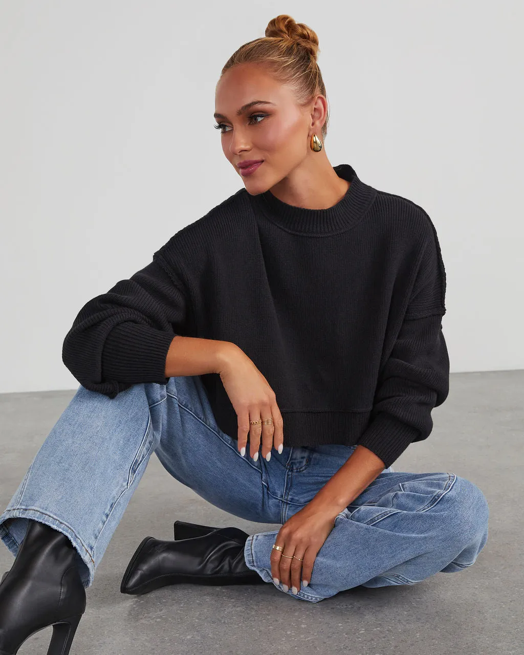 Girls Day Out Cropped Pullover Sweater