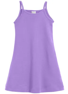 Girls Soft Cotton Camisole Dress  | Deep Purple