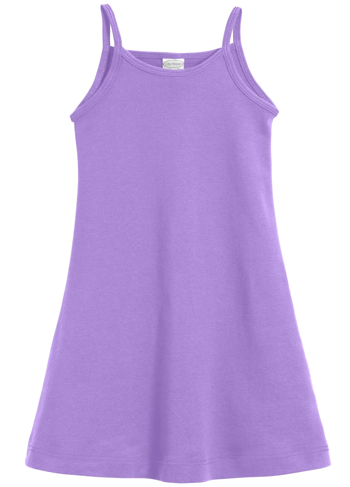 Girls Soft Cotton Camisole Dress  | Deep Purple