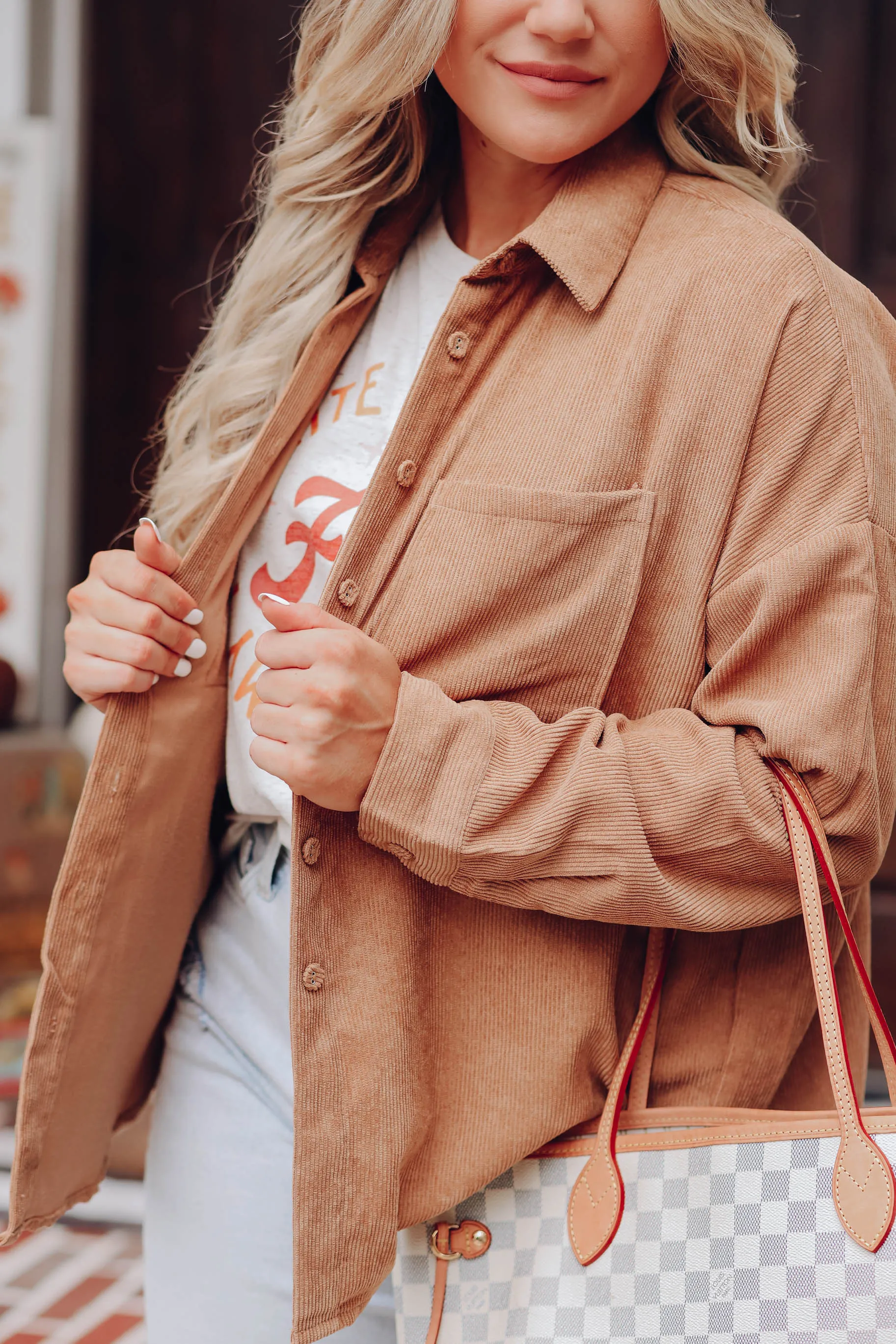 Gracefully Tufted Button Down Shacket