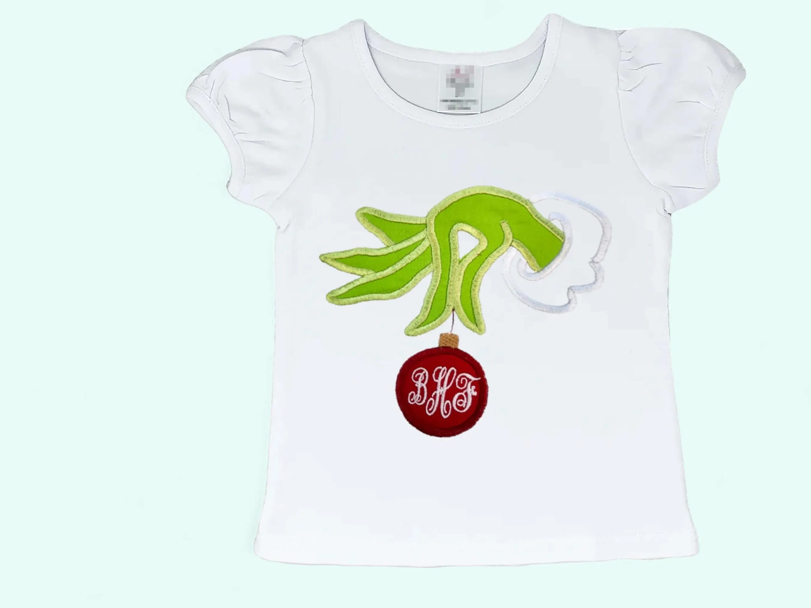 Grinch Christmas Outfit, Personalized Girl Grinch Outfit, Christmas Skirt and Shirt, Grinch Girls Skirt, Christmas Monogram Girl Shirt Skirt