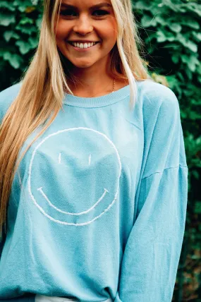 Happy Smile Pullover Blue