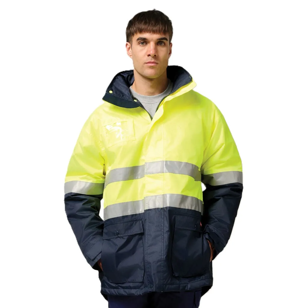 Hard Yakka Core Hi-Vis 2 Tone Taped Quilted Waterproof Jacket (Y06685)