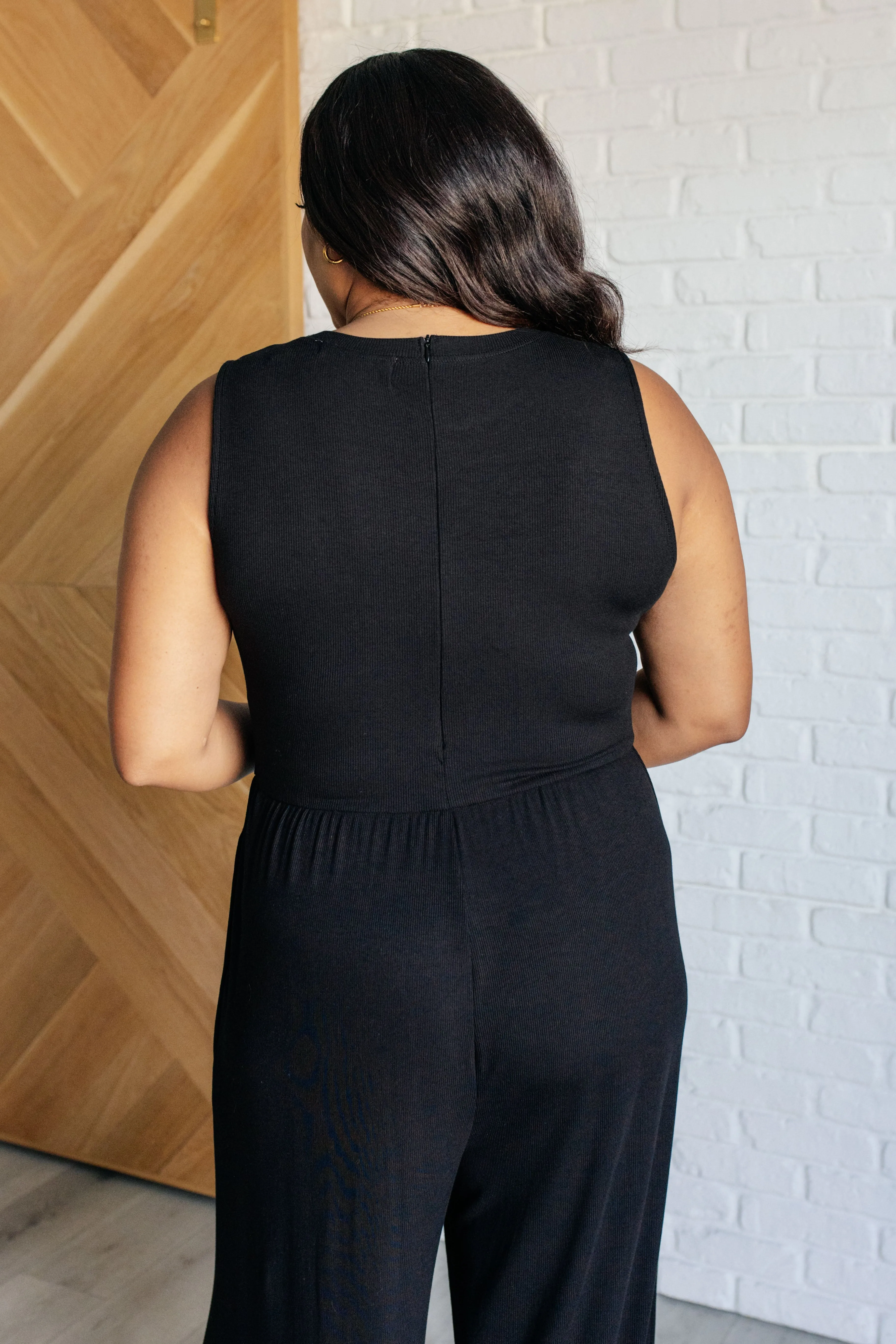 Hilary Wide Leg Jumpsuit in Black - 11/19