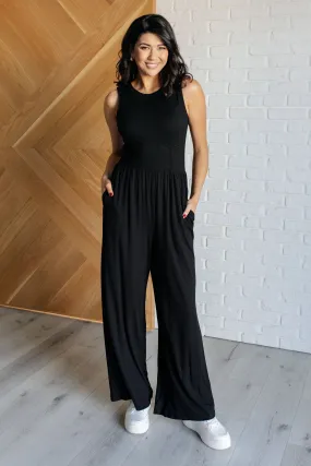 Hilary Wide Leg Jumpsuit in Black - 11/19