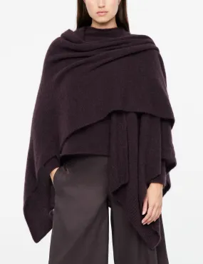 Hood Poncho - Plum