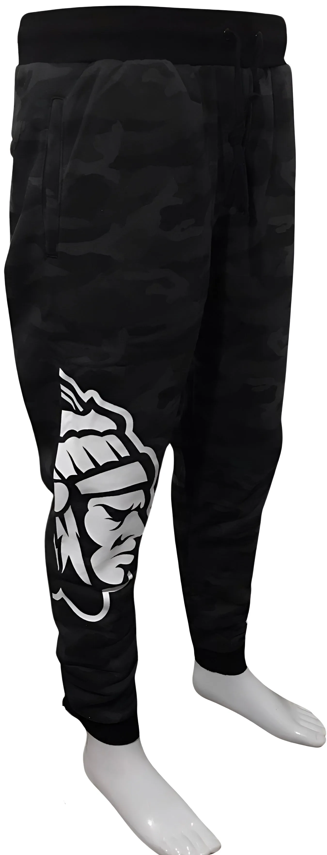 ^HUSTLE GANG^ (BLACK CAMOUFLAGE) *COLLEGIATE* KNIT SWEATPANTS