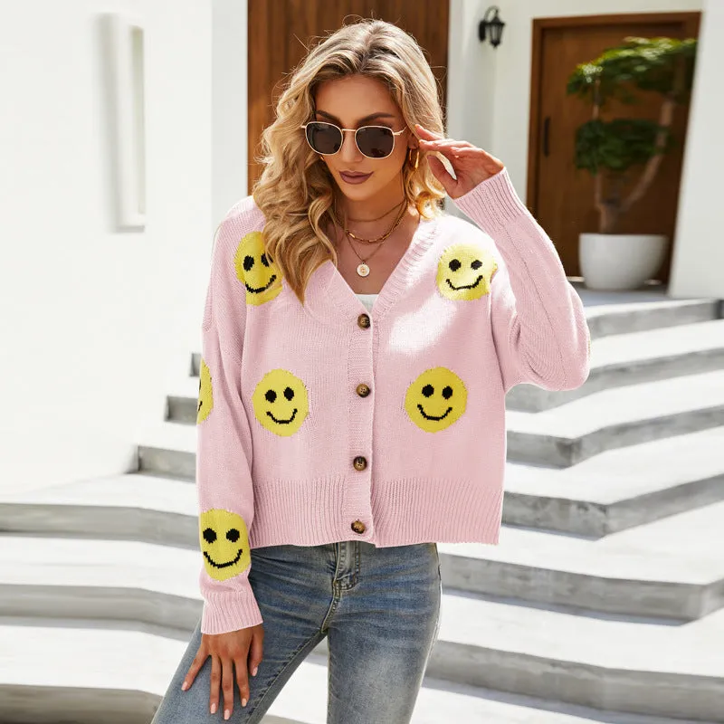 I am adorbs Smiley Sweater| Scoop Neck Sweater Top| Sweater Shirts for ladies| Womens Winter Jumpers