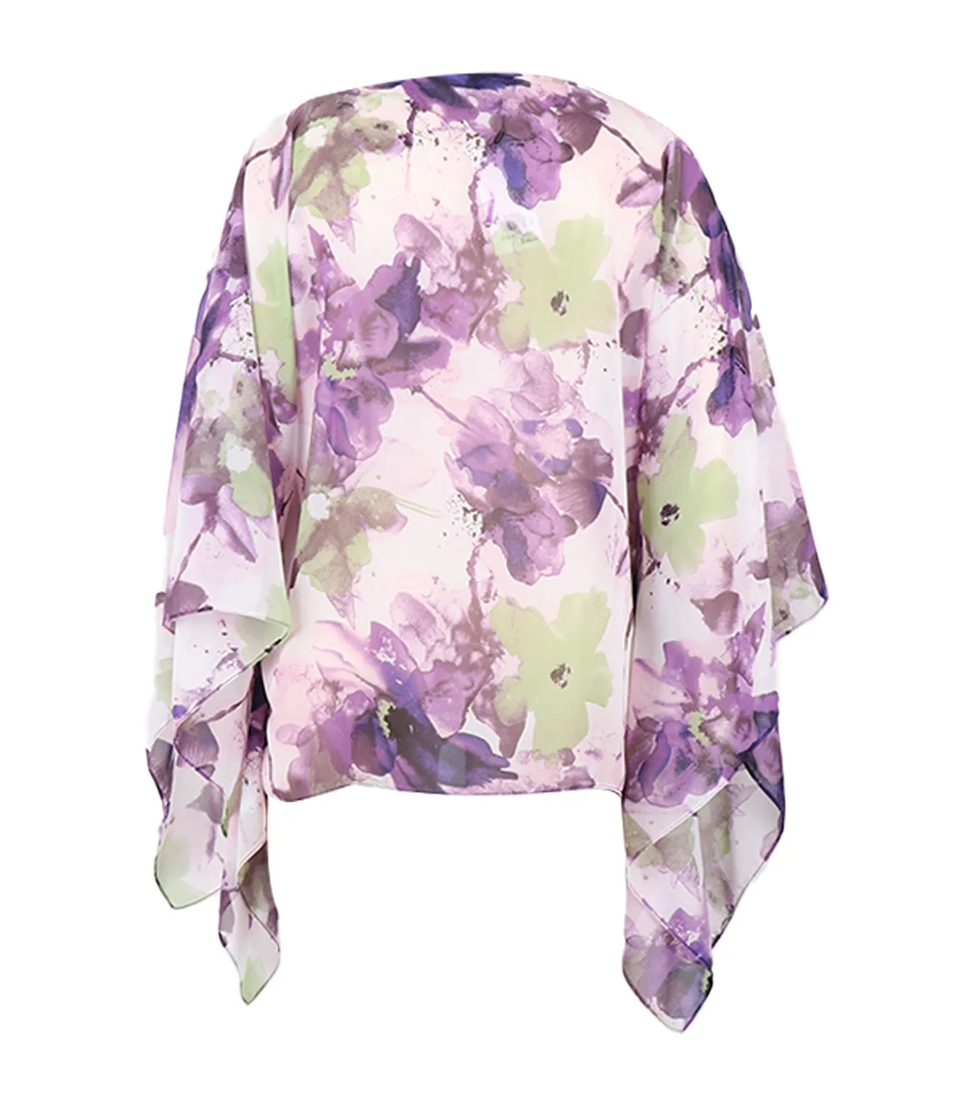 Jassel Square Poncho Purple