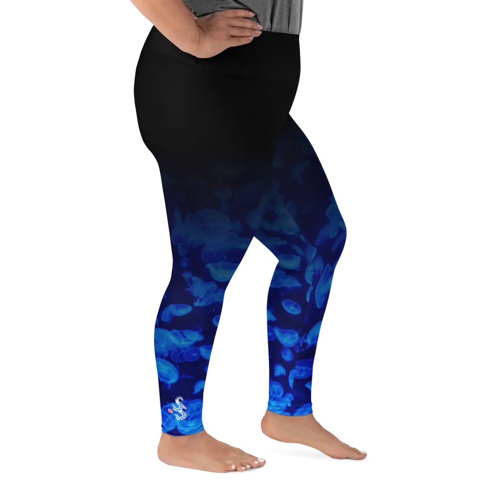 Jellyfish Bloom Plus Size Leggings (Warehouse)