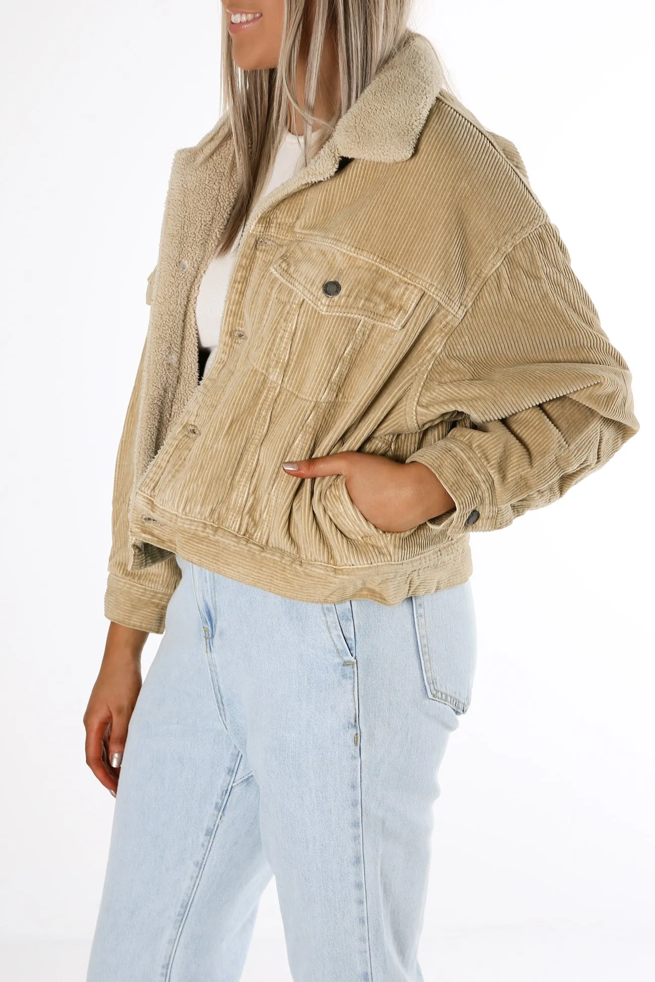 Jodie Cord Jacket Sand