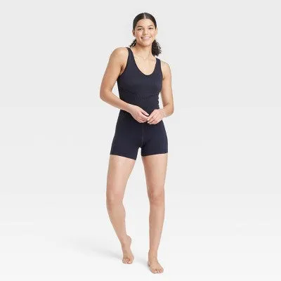 JoyLab Women's Seamless Short Active Bodysuit Fitness Workout Yoga Rompers