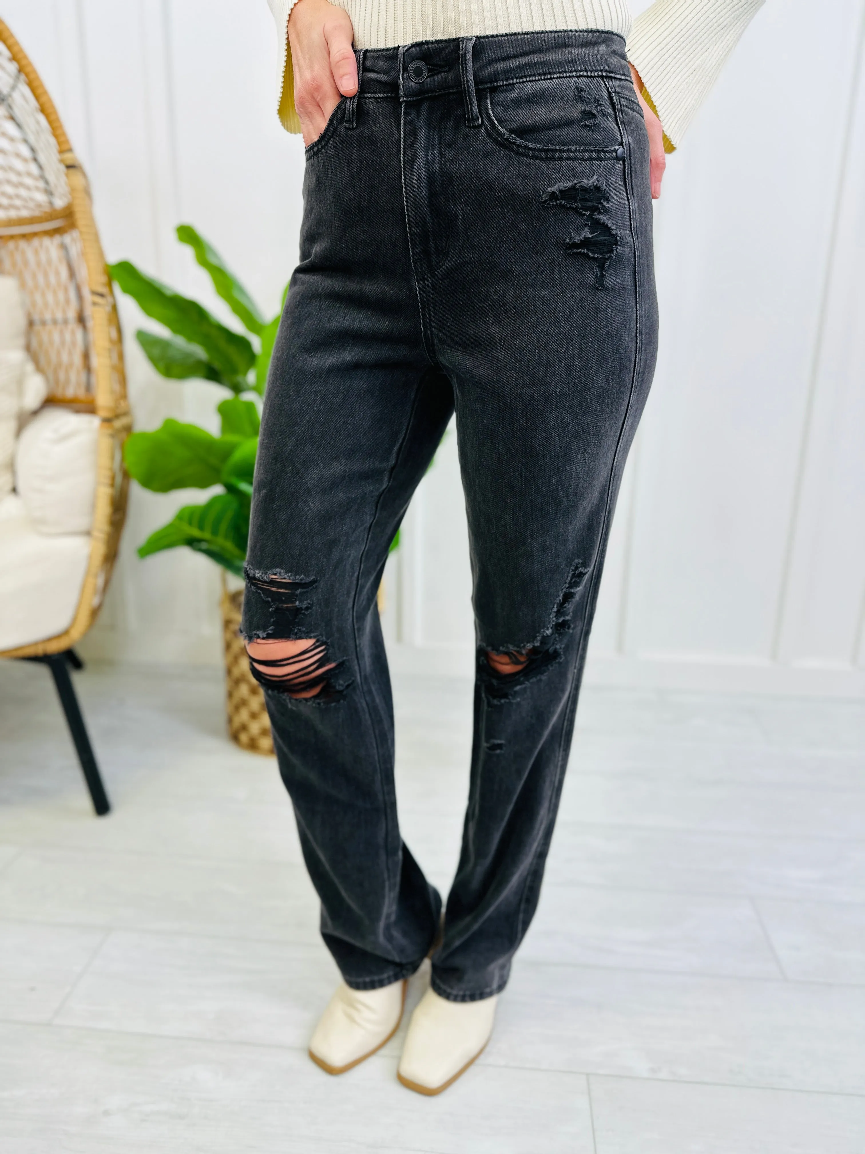 Judy Blue REG/CURVY This Magic Moment Half Rigid Straight Leg Jeans