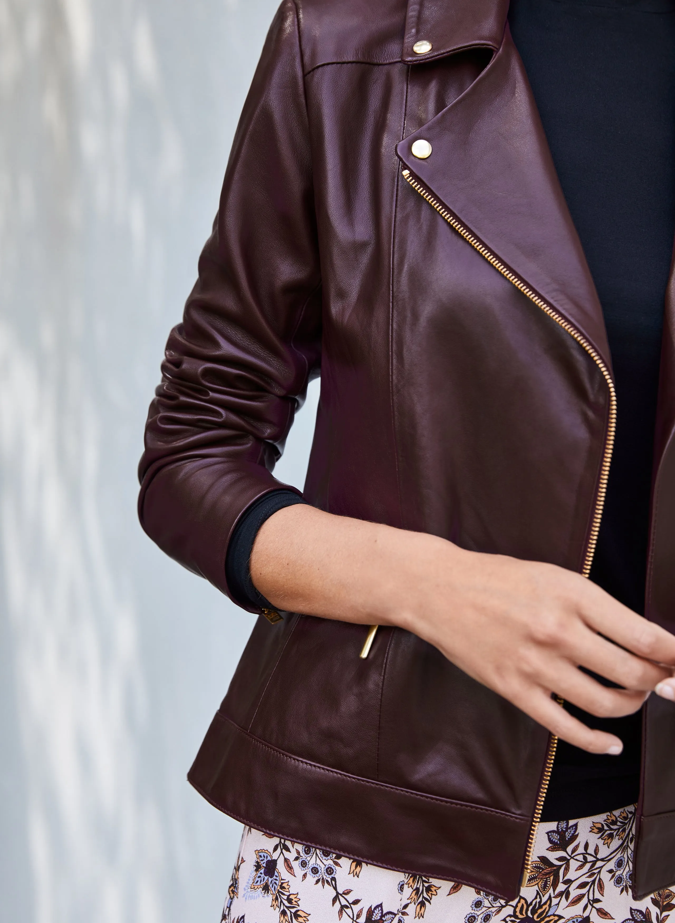 Kara Leather Biker Jacket