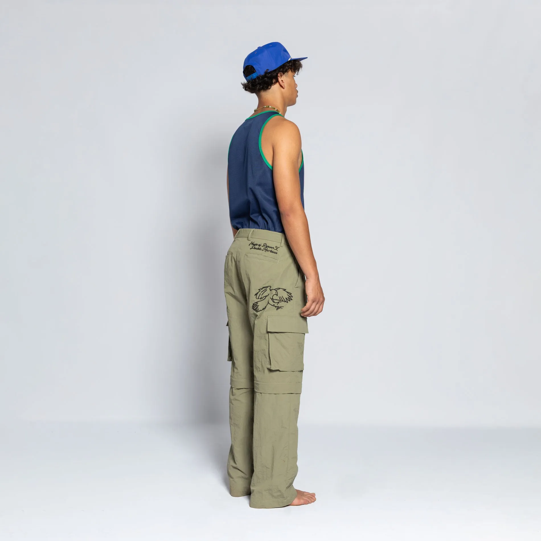 KHAKI CARGO ZIP PANT