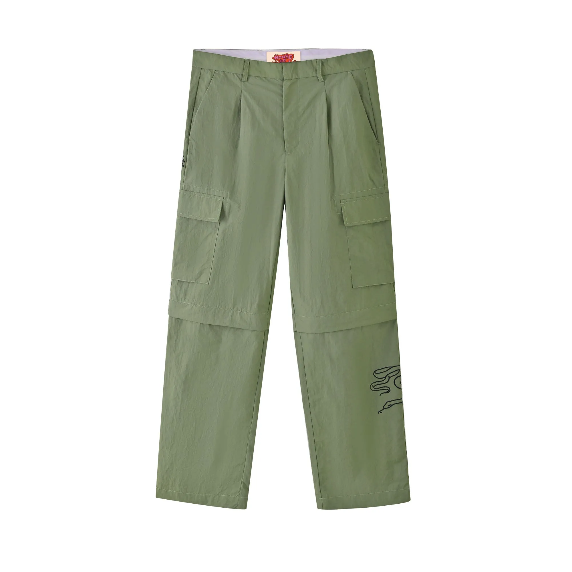 KHAKI CARGO ZIP PANT