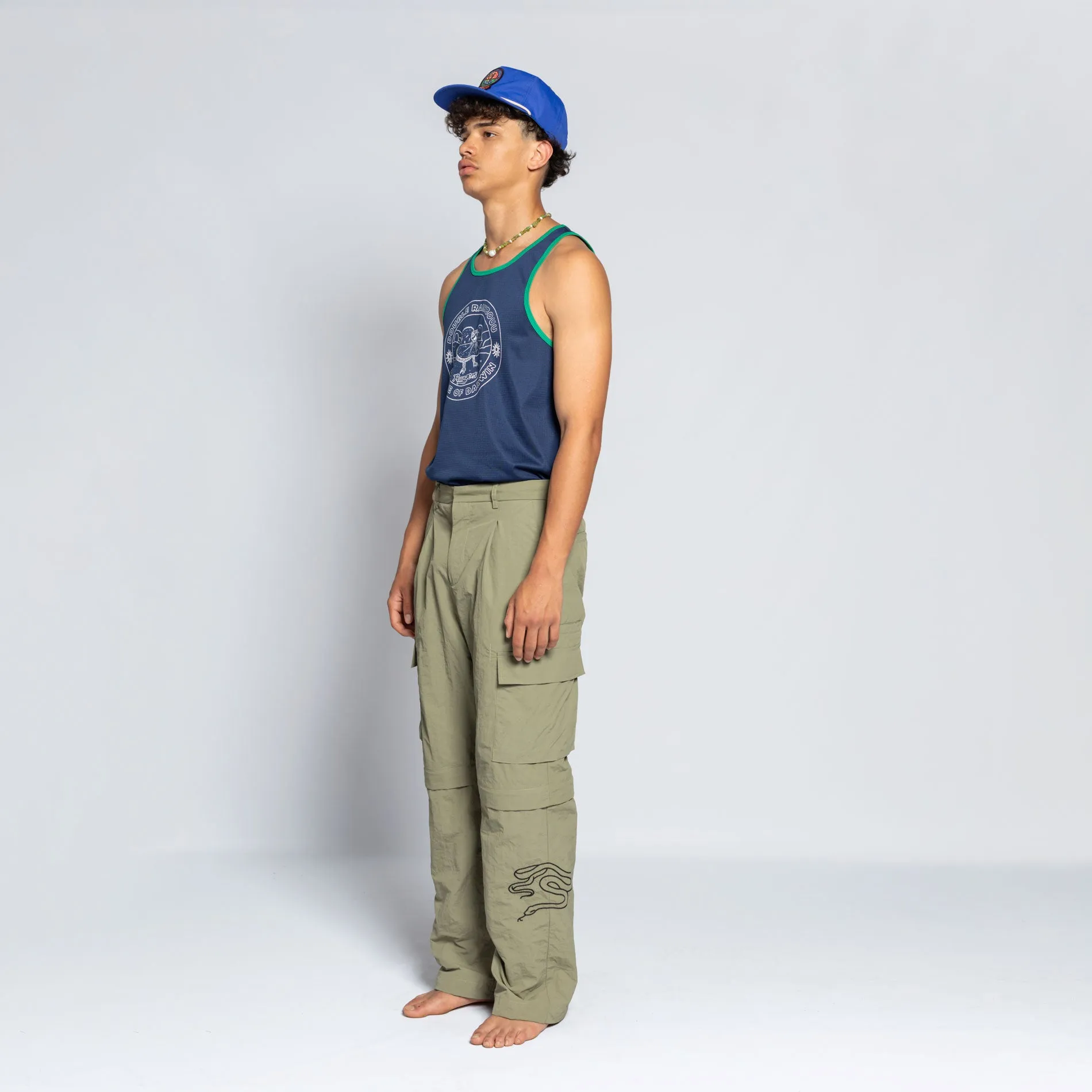 KHAKI CARGO ZIP PANT