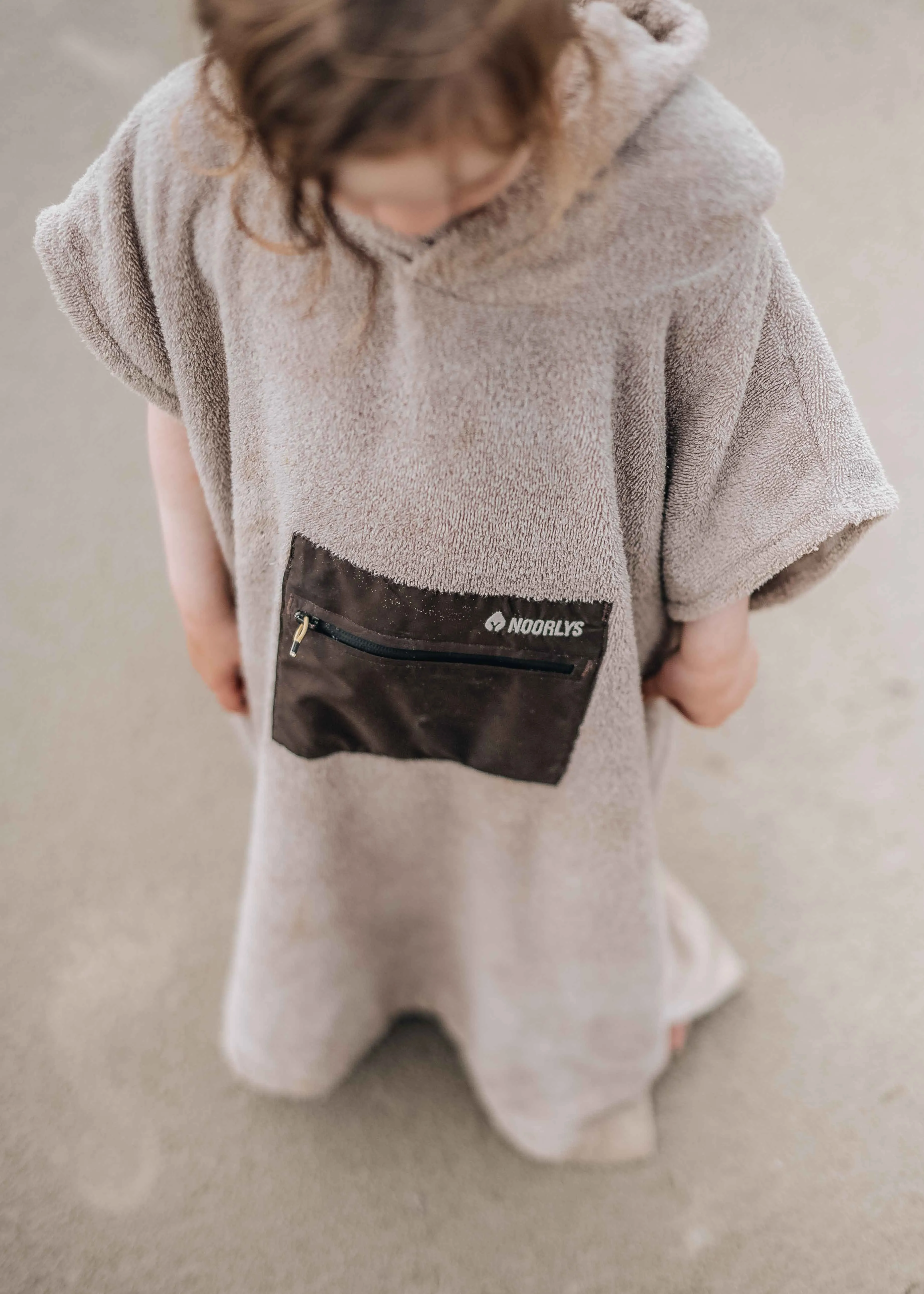 Kinder-Surf-Poncho MALIA SimplyTaupe