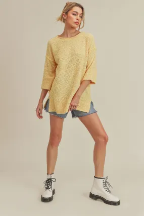 Knit Sweater with Side Slits