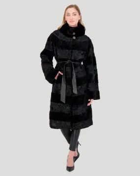 Lamb and Mink Sections Short Coat