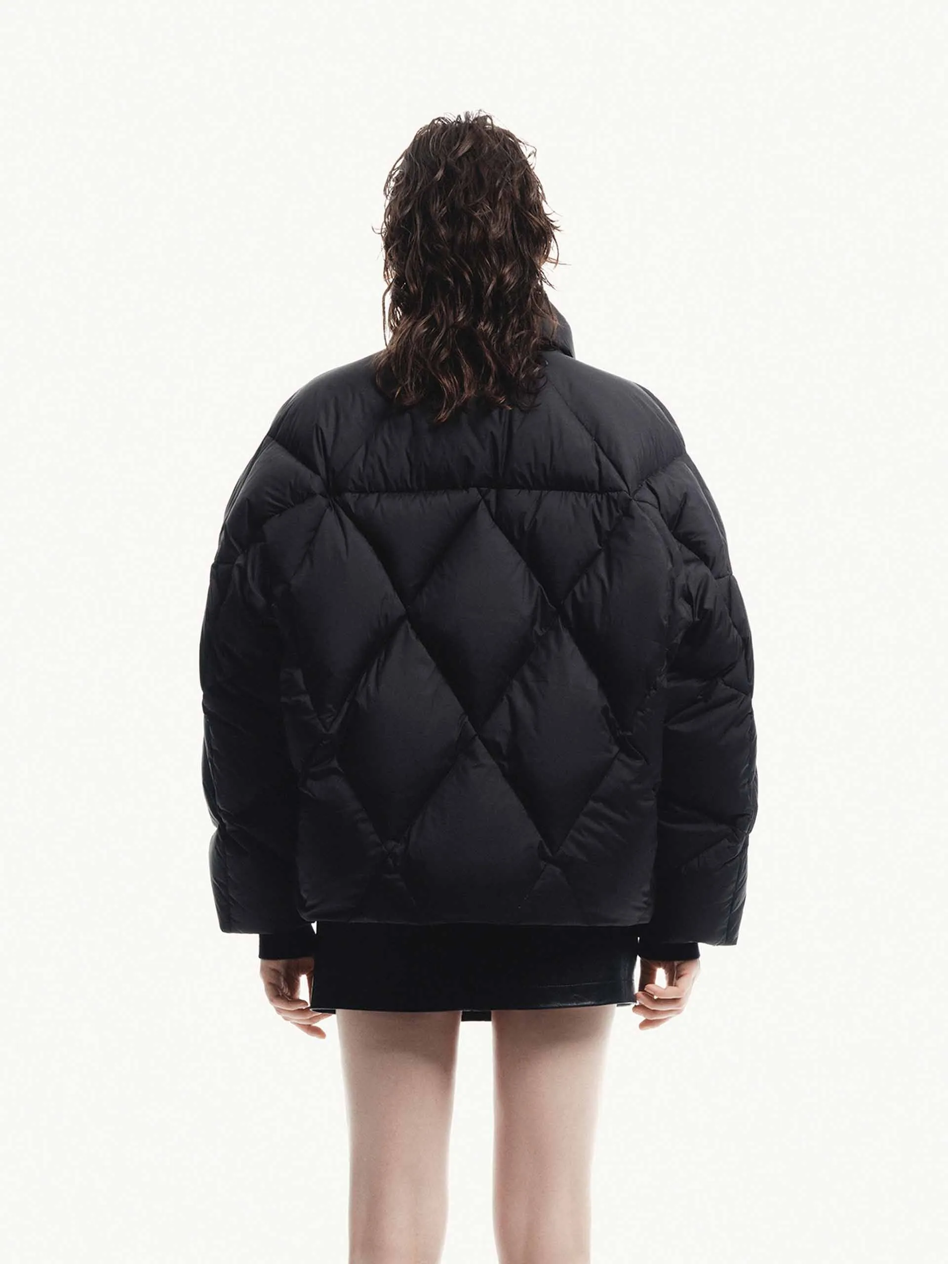 Lapel Quilted Down Jacket