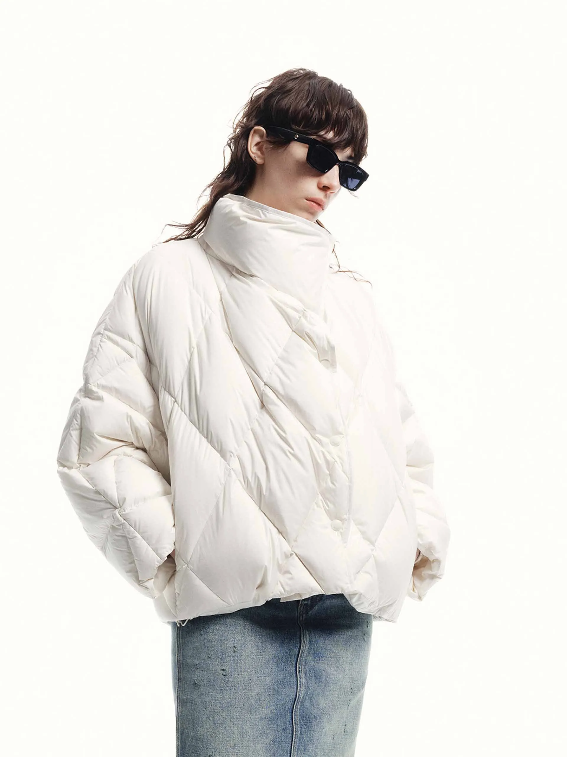 Lapel Quilted Down Jacket