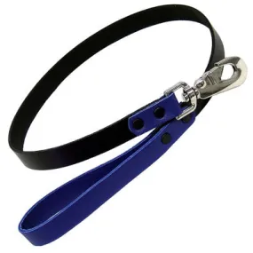 Leather Leash with Handle (Blue)