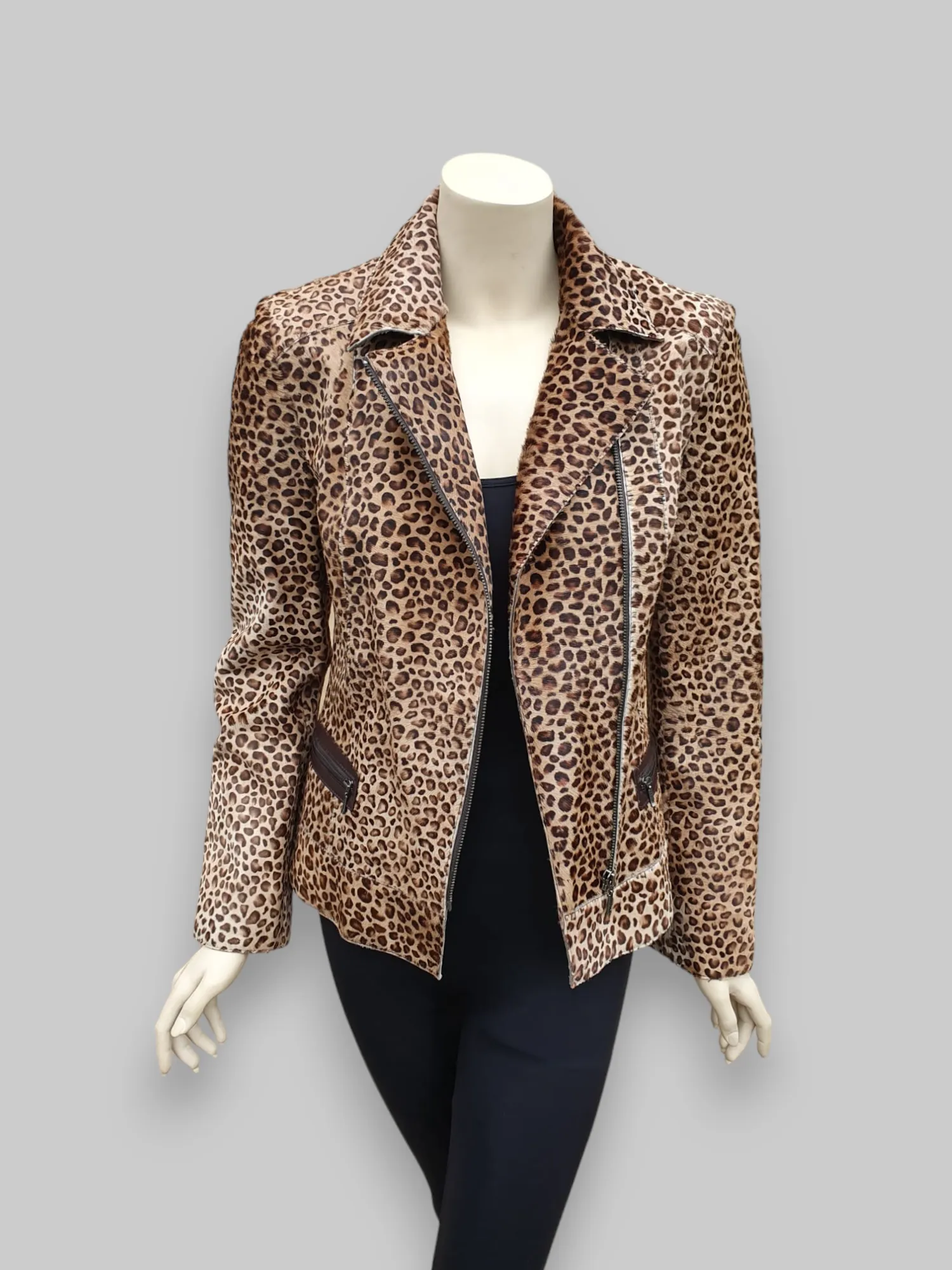 Leopard Stenciled Calf Jacket -Small/Medium