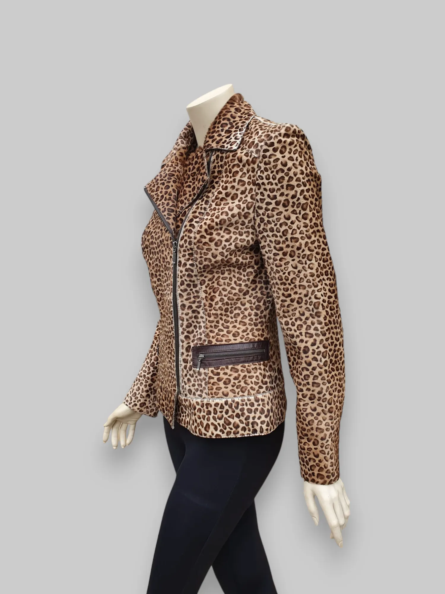 Leopard Stenciled Calf Jacket -Small/Medium