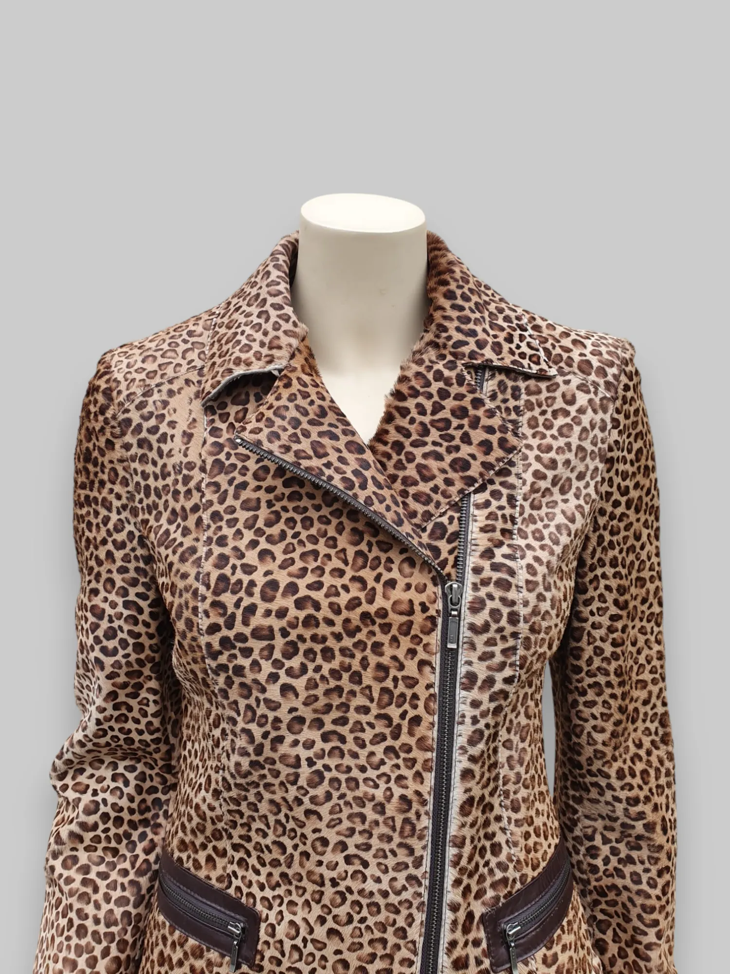 Leopard Stenciled Calf Jacket -Small/Medium