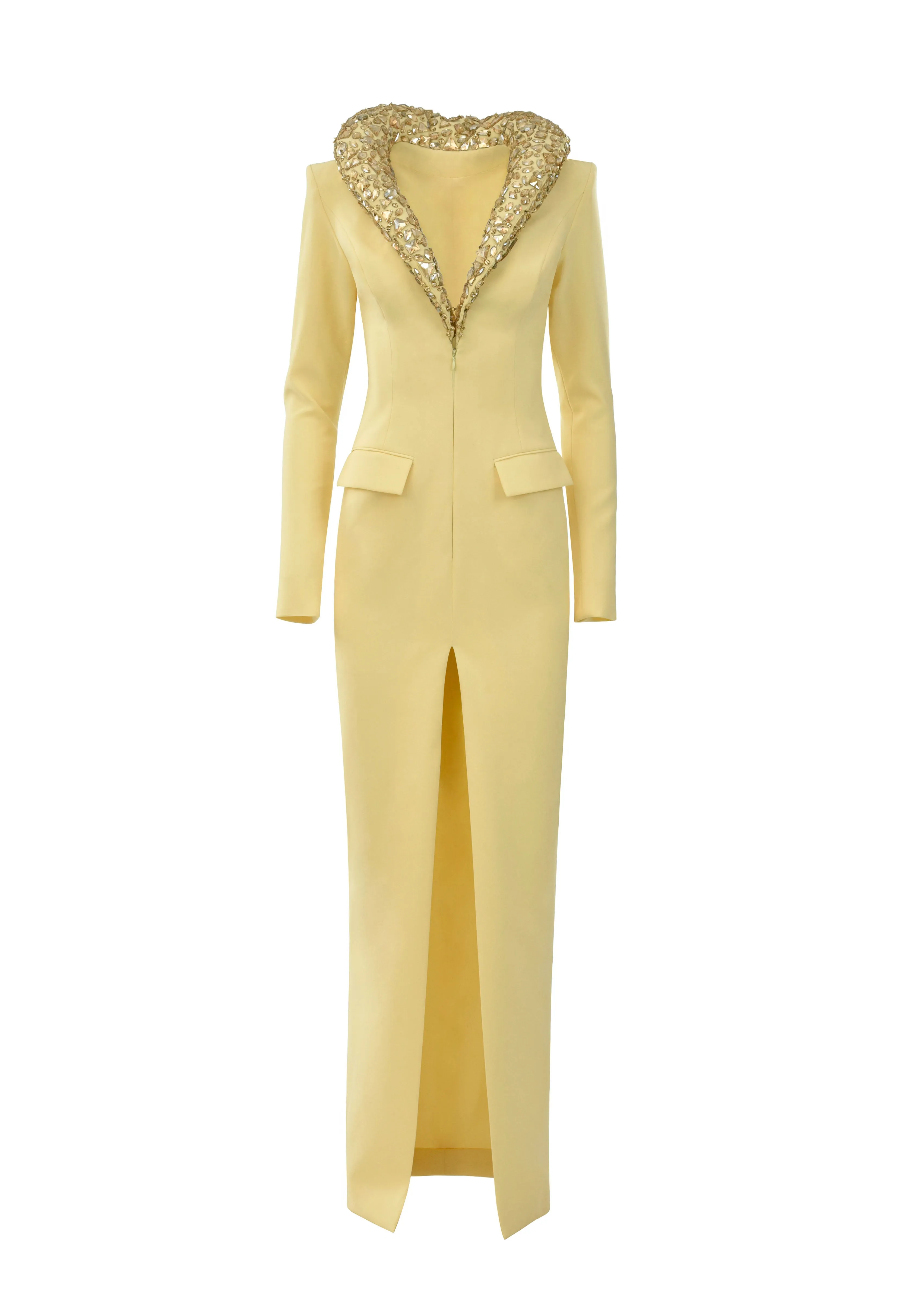 Light yellow coat dress