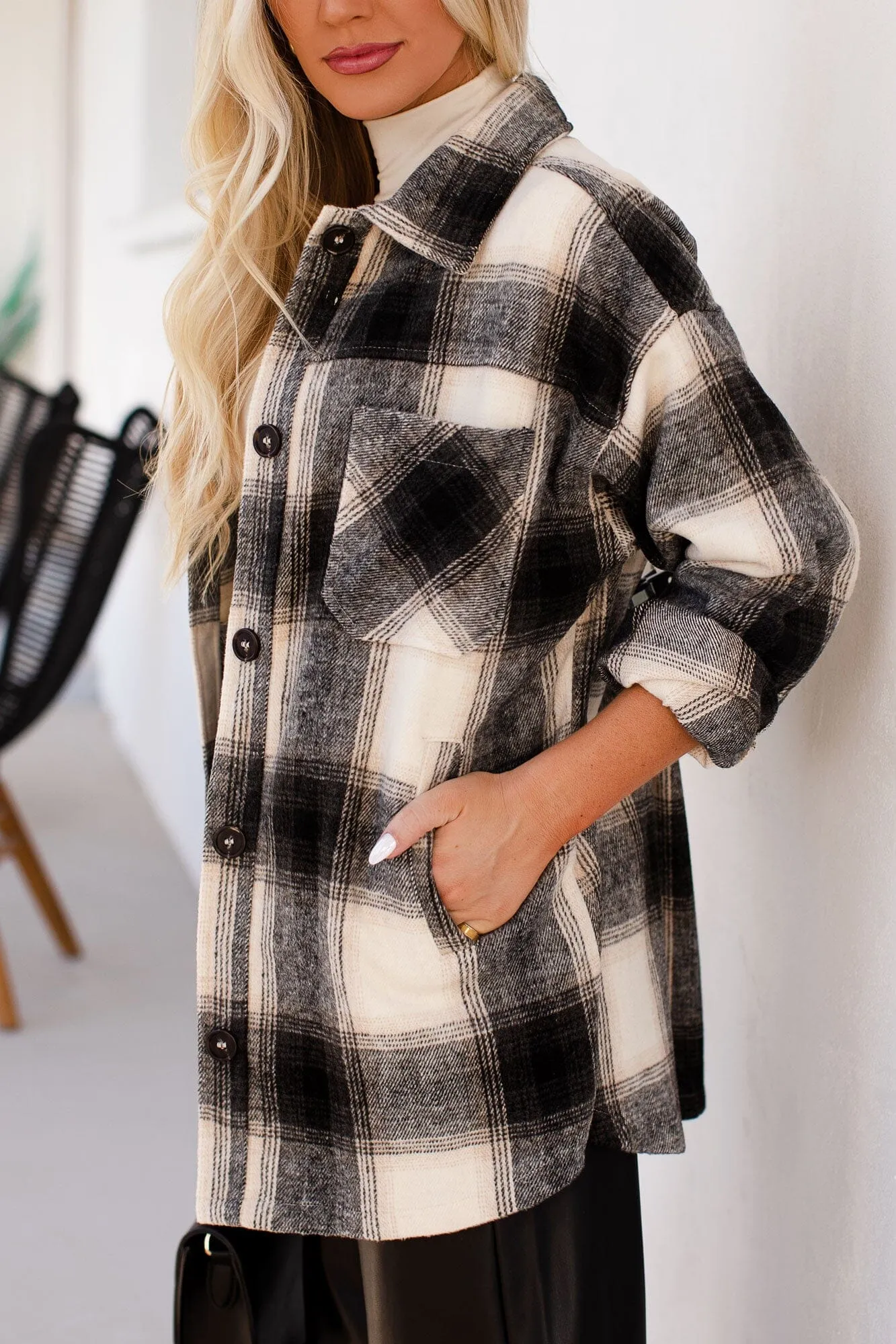 Lindsay Black Plaid Shacket