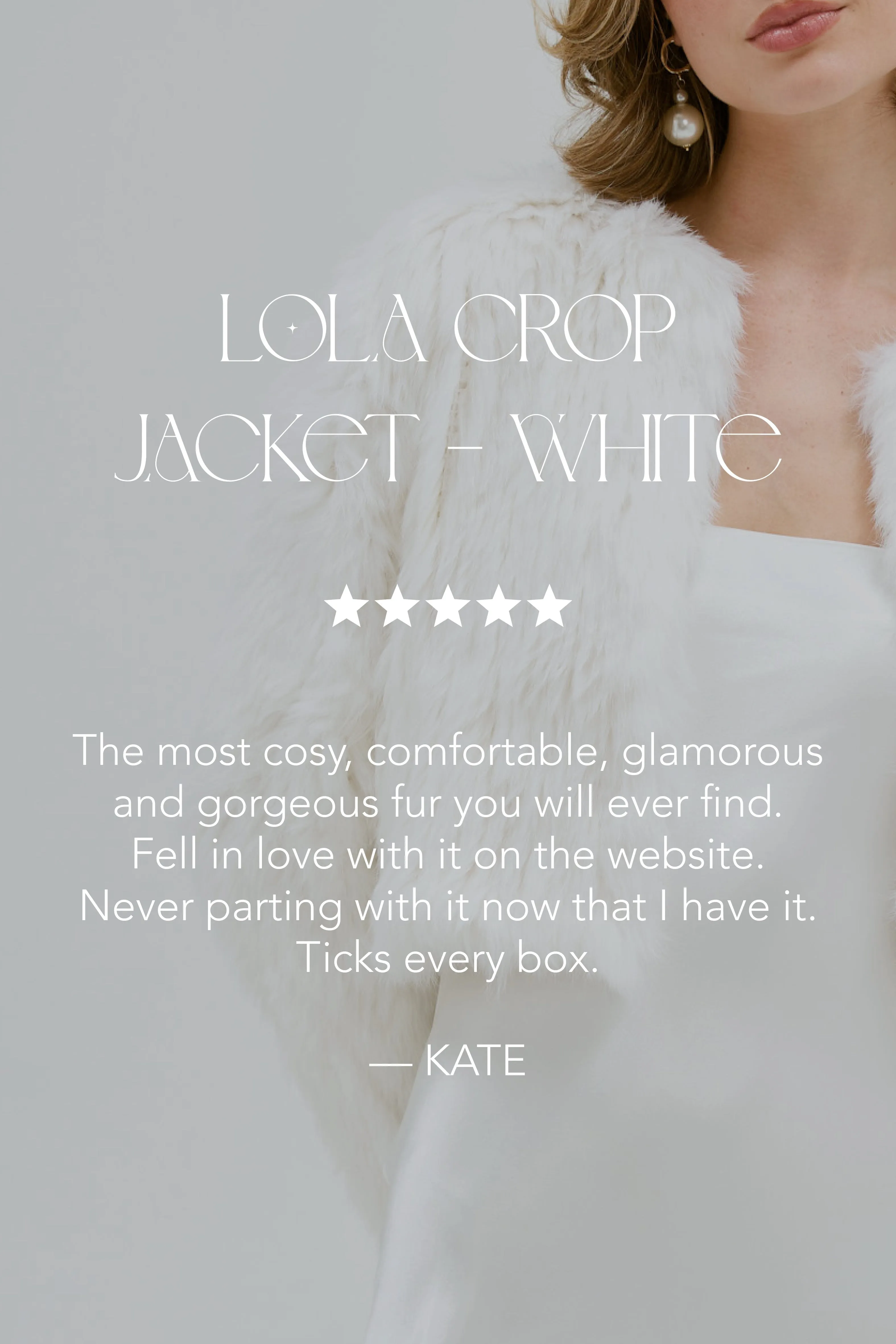 Lola Crop Jacket - White