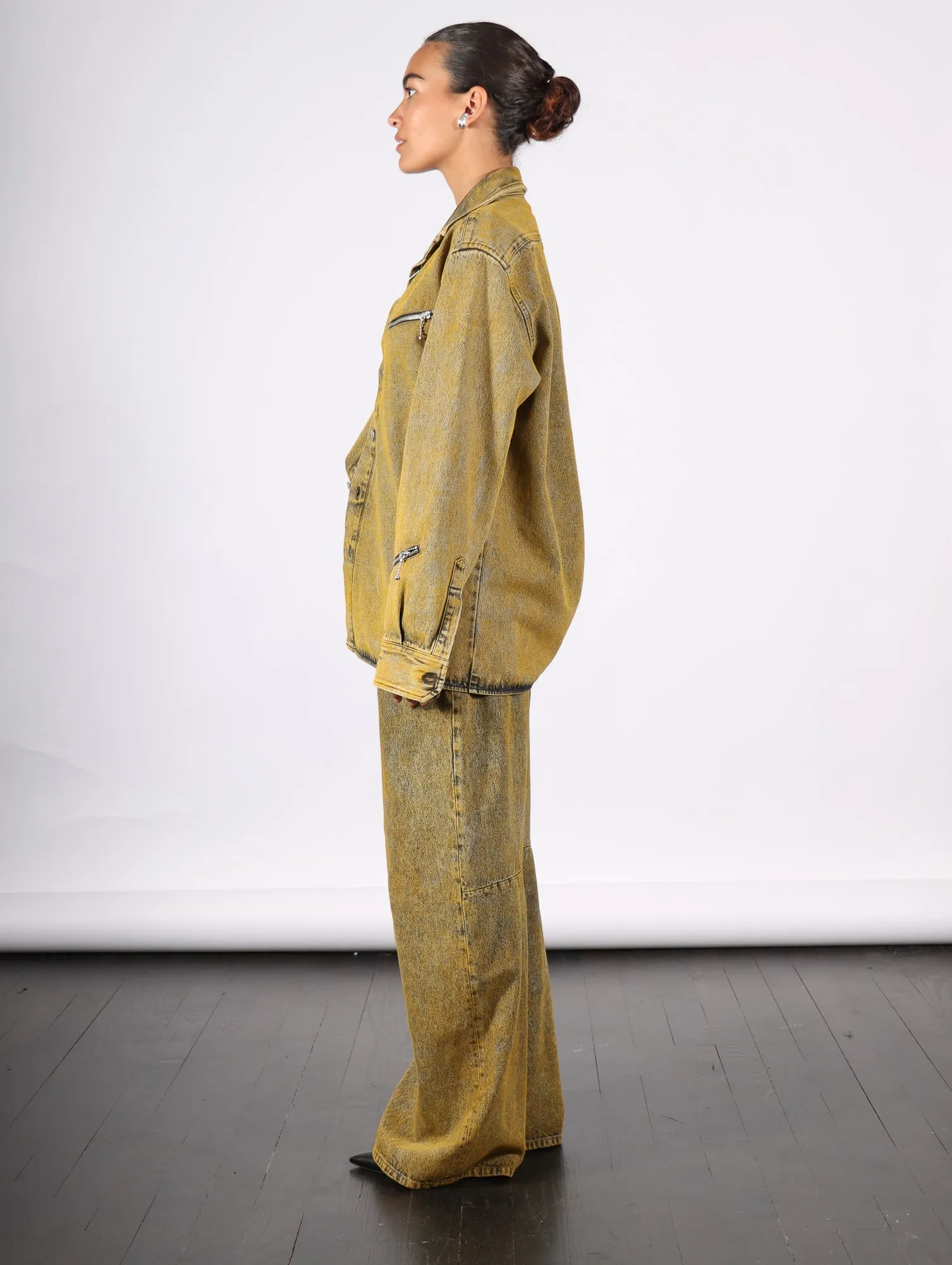 Long Sleeved Shirt in Yellow by MM6 Maison Margiela