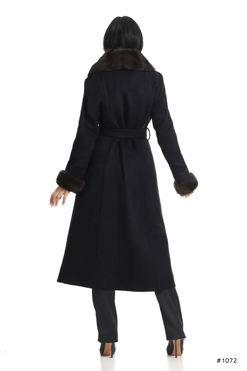 Loro Piana cashmere coat with Sable fur trims