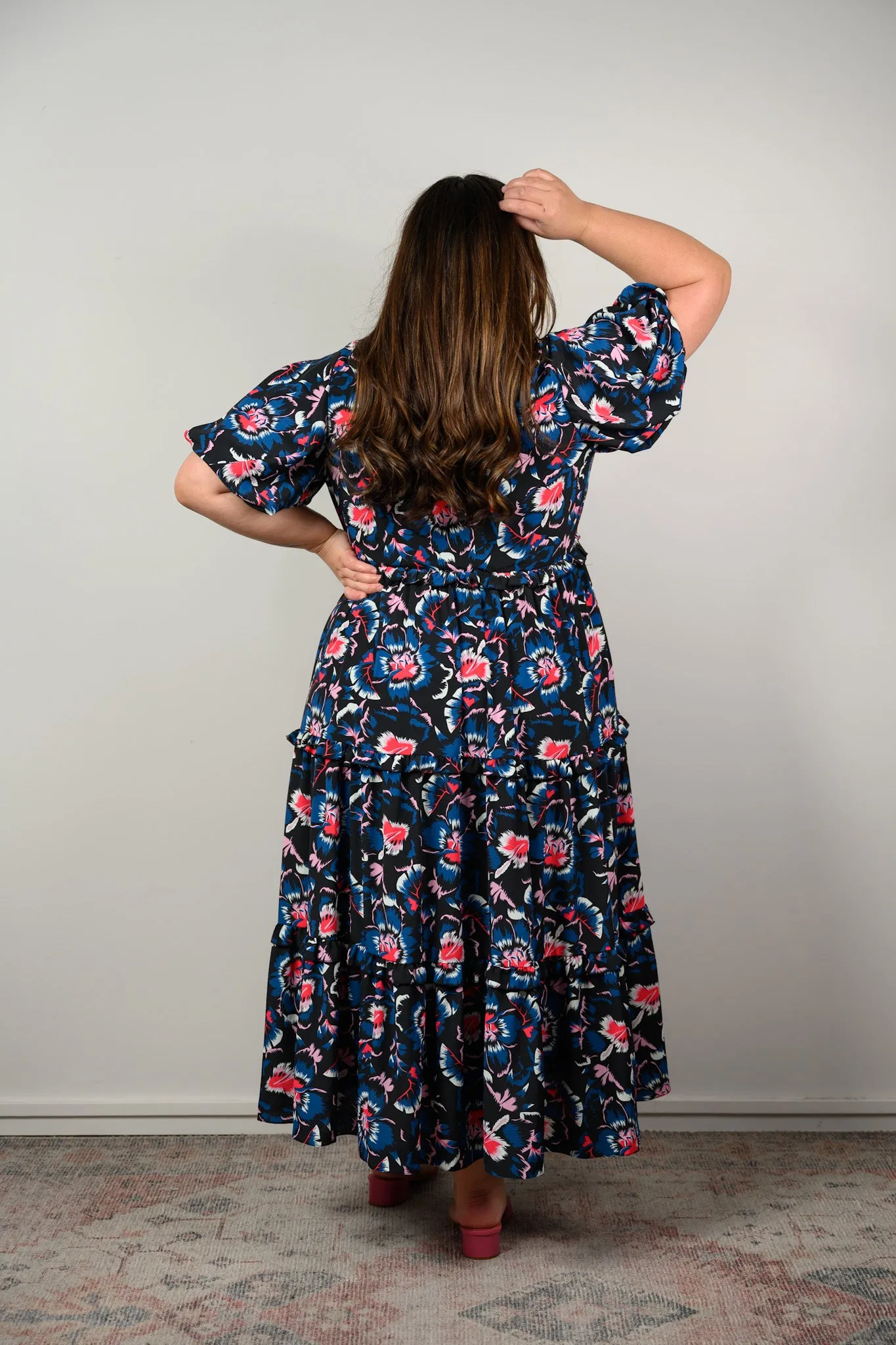 Lourde Dress - Navy Floral