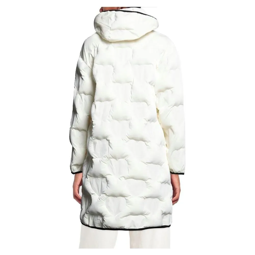 Love Moschino Chic Quilted Heart Long Down Jacket