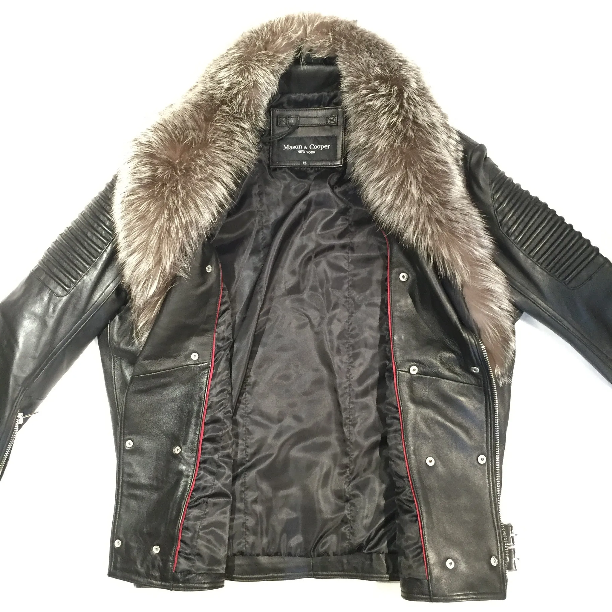 Mason & Copper Fox Collar Biker Jacket