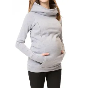 Maternity Sweatshirt Women Nursing Maternity Long Sleeves Hooded Breastfeeding Hoodie Pregnant Women Winter Hooded Sweatshirt