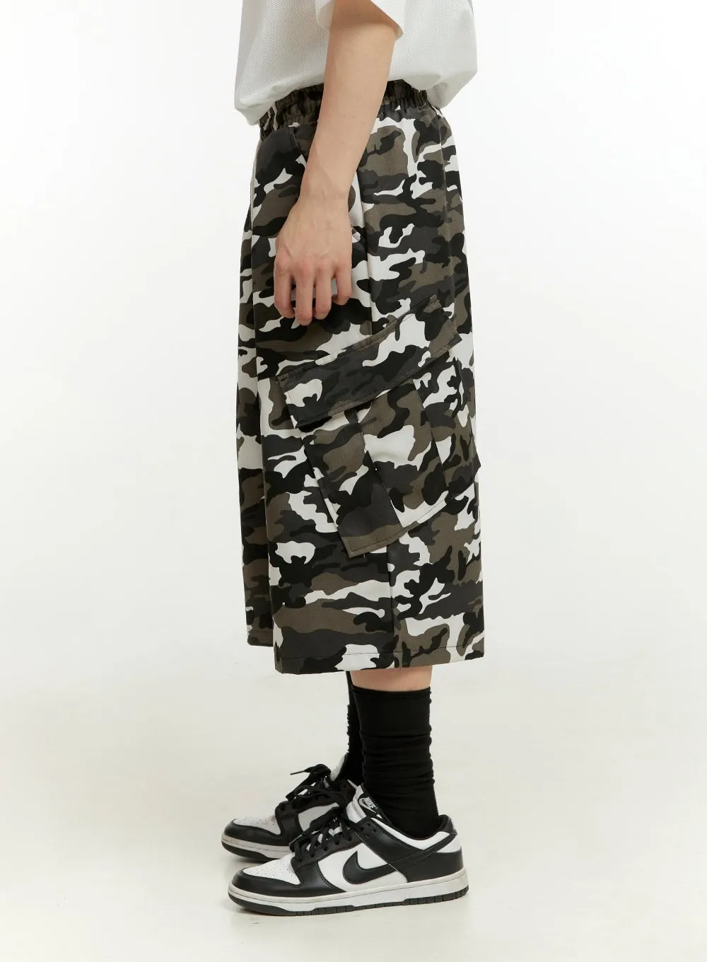 Men's Camo Cargo Bermuda Pants IL418