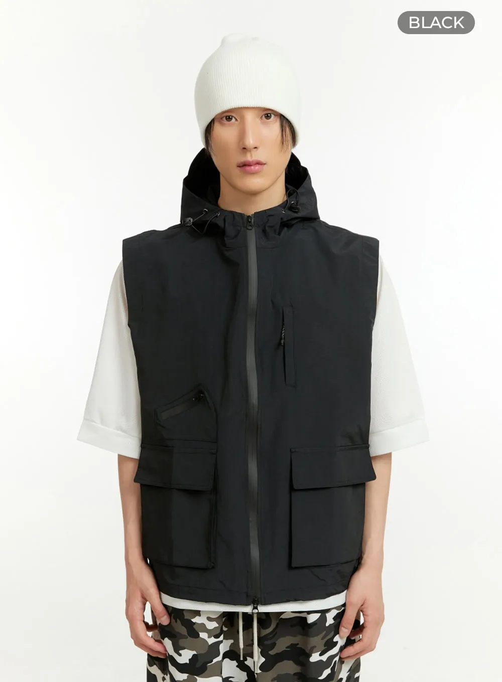 Men's Hooded Nylon Vest IL418