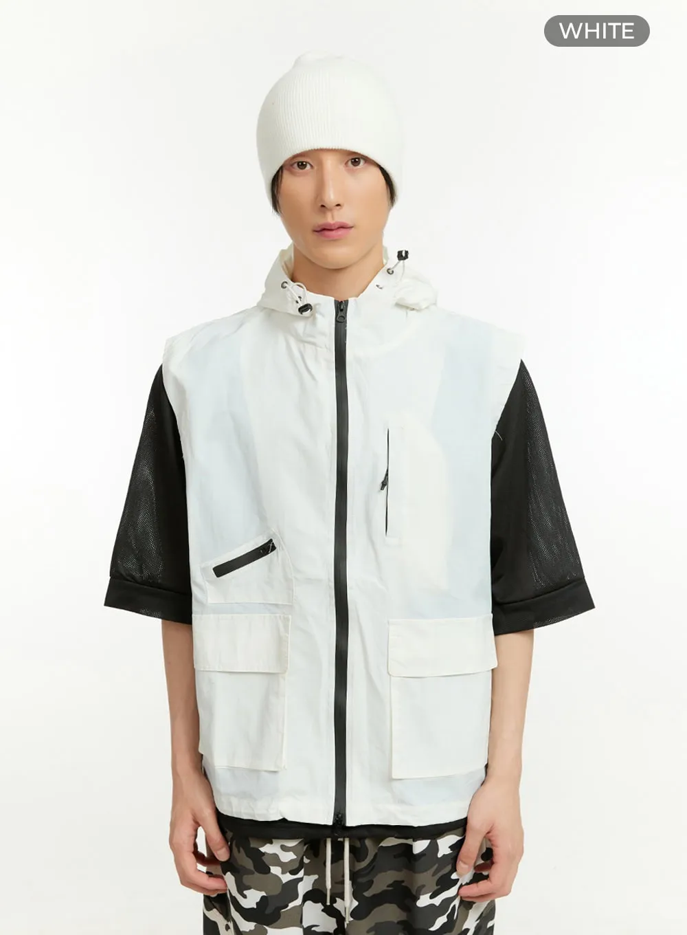 Men's Hooded Nylon Vest IL418