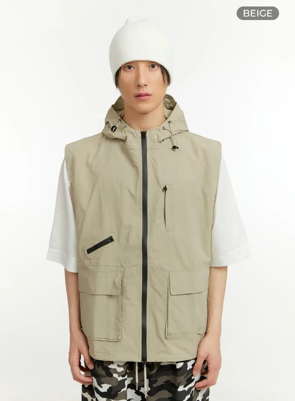 Men's Hooded Nylon Vest IL418