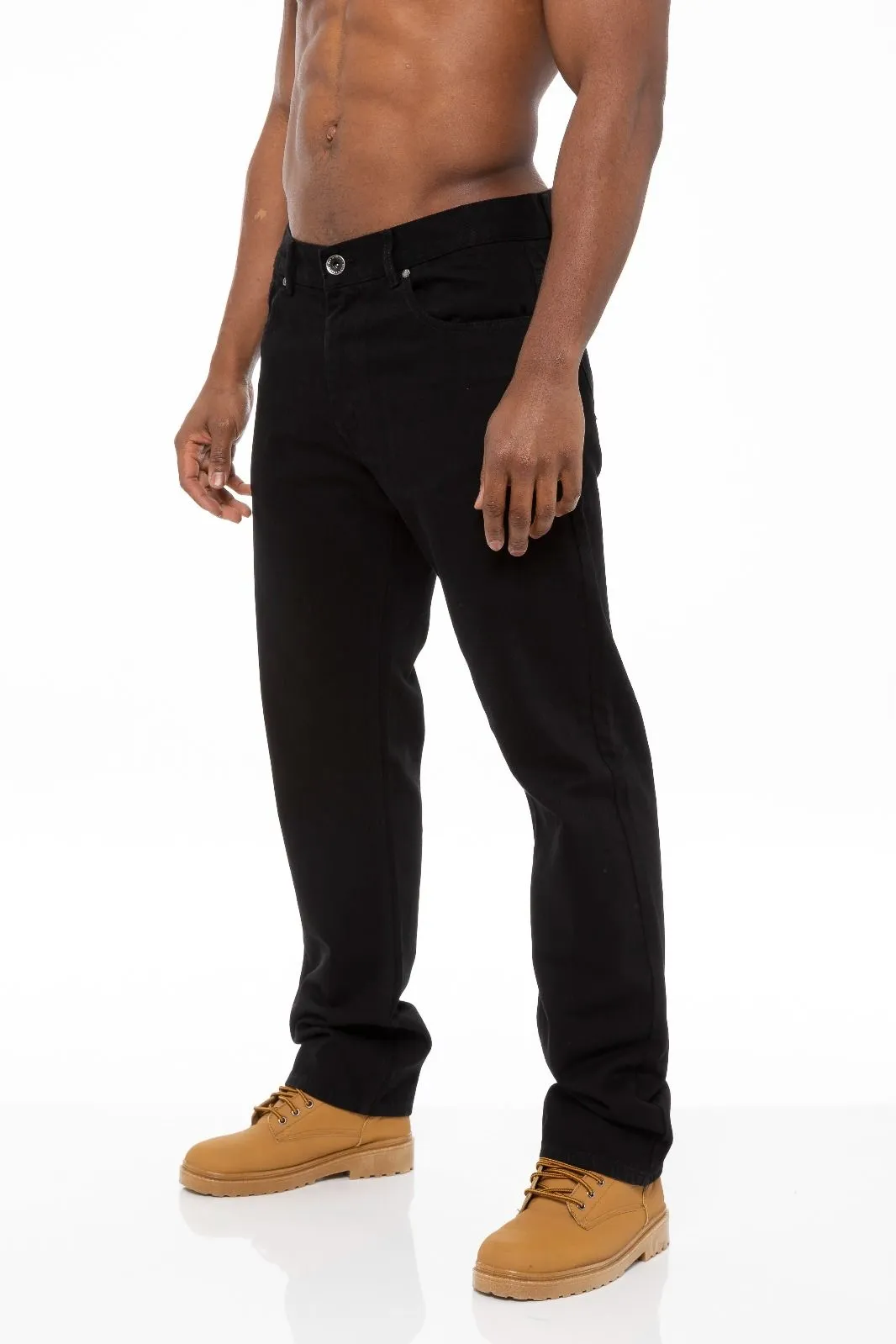 Mens Regular Tapered Fit Enzo Designer Jeans