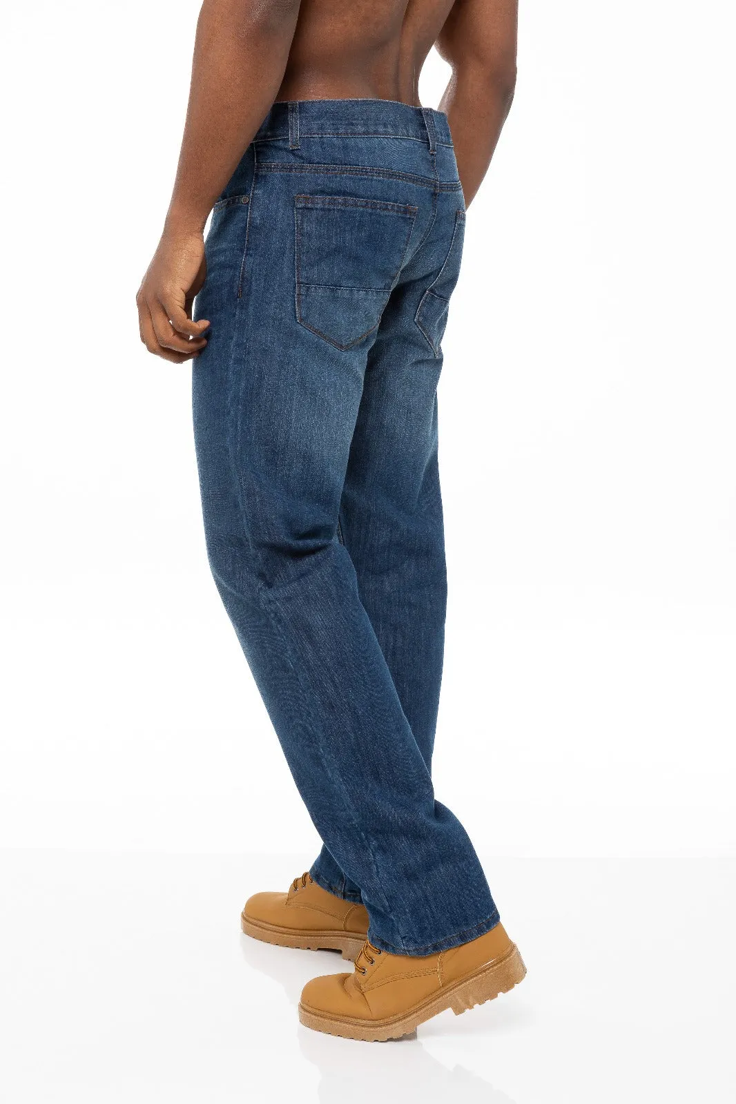 Mens Regular Tapered Fit Enzo Designer Jeans